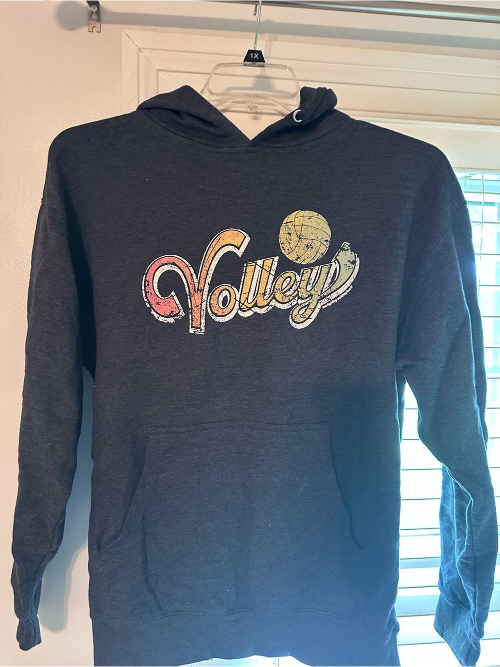 Dark Gray 'Volley' Graphic Hoodie Sweatshirt